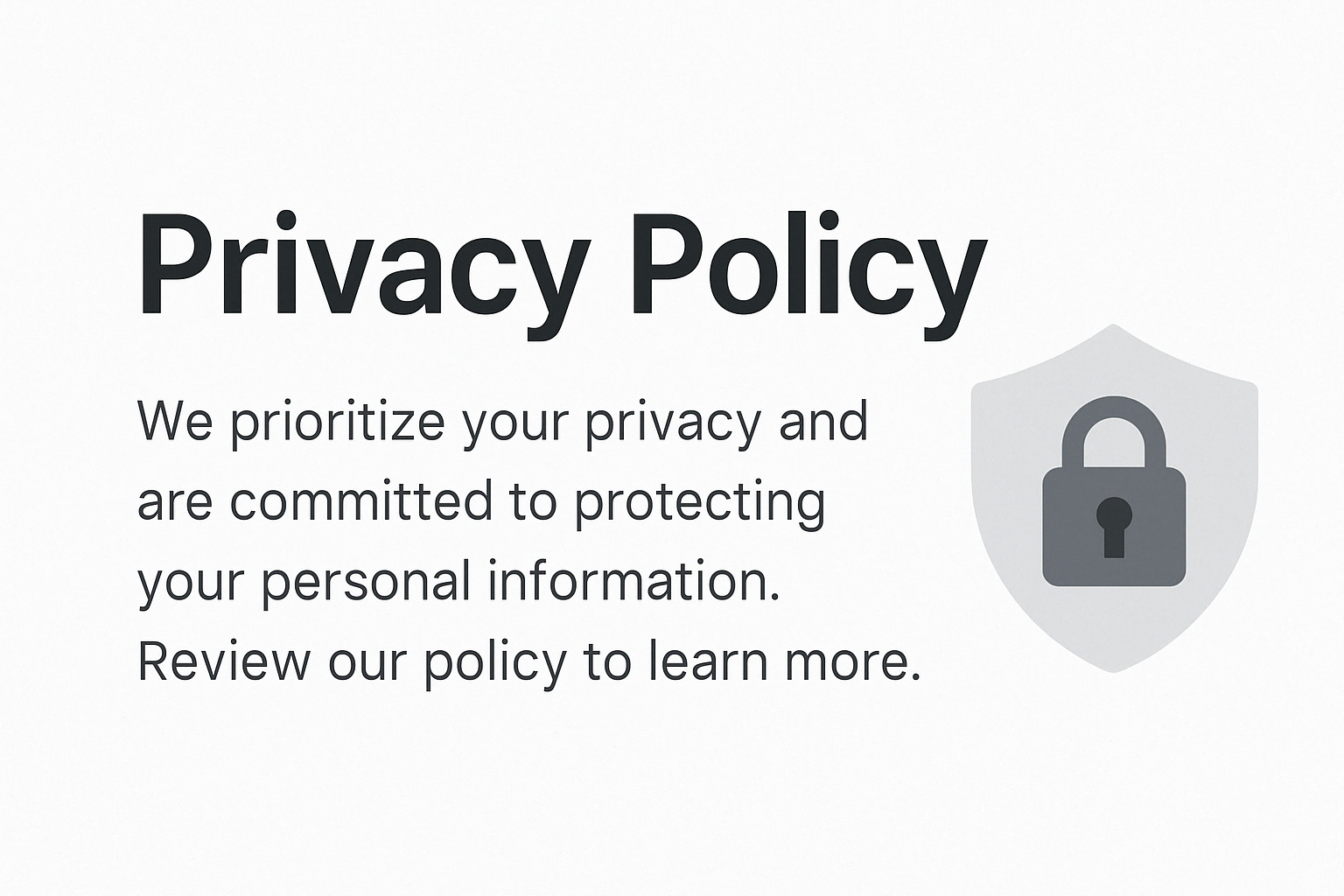 Privacy policy and data security