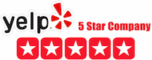 we have a 5 star rating on Yelp
